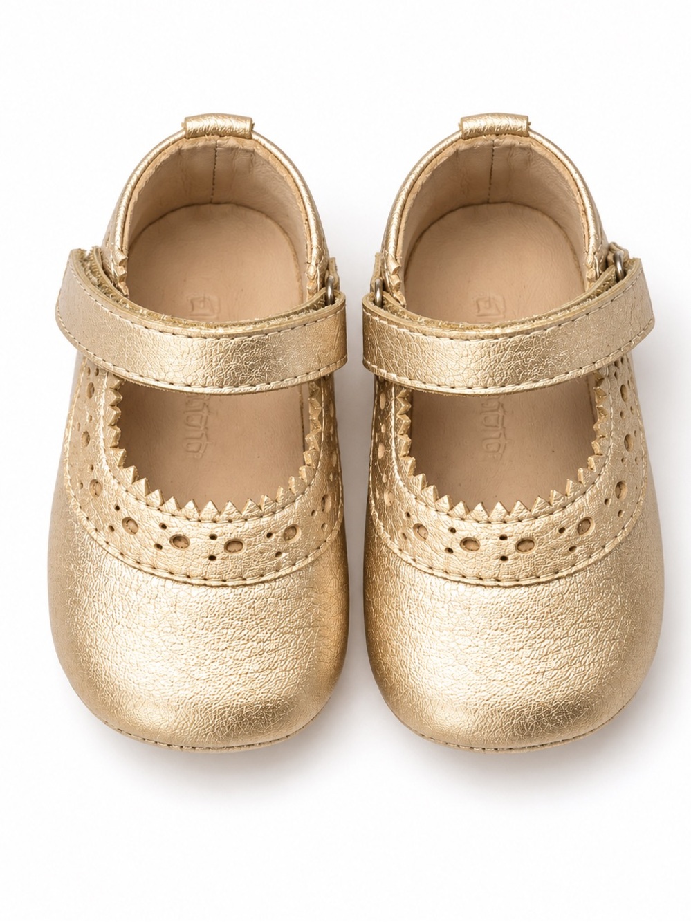 Elephantito Mellie Mary Jane Crib Shoe (Baby) in Gold size 0 m baby